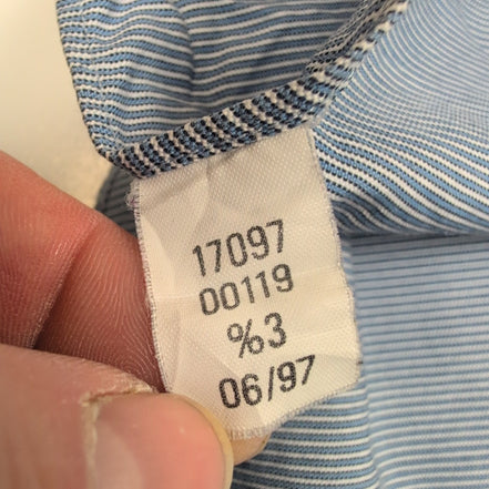 Chemise Tommy Hilfiger Rare Rayée Bleu Poignets Mousquetaires - Taille L / XL