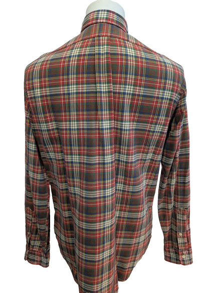 CHEMISE Ralph Lauren homme M Classic Fit ROUGE carreaux hiver