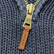 Pull Polo Ralph Lauren Col Zippé Bleu Marine 100% Coton Taille M Vintage