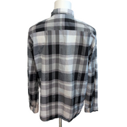 Chemise Ecko Unltd XL carreaux gris noir blanc poche manches longues