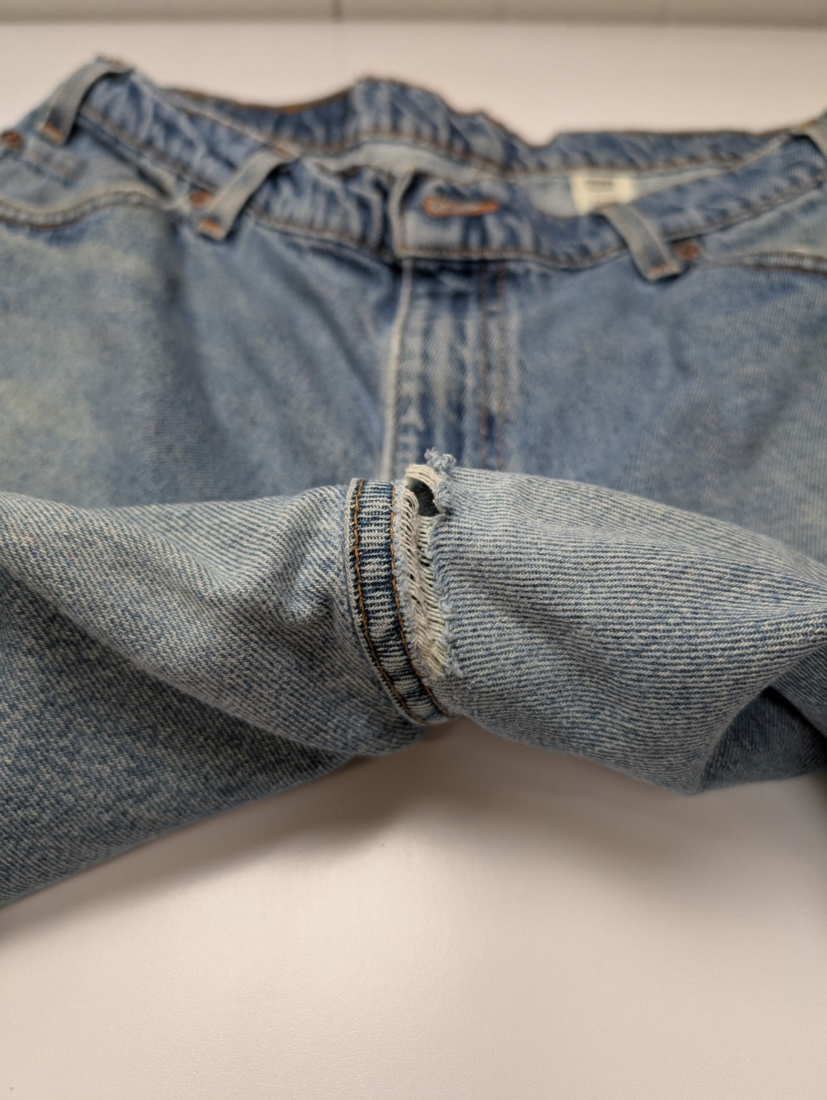 Jean LEVI'S 570 Baggy Vintage 🛹 Taille W36 (Taille 41cm) 🛹 Bleu Délavé Grunge