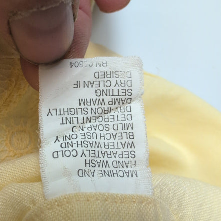 Chemise Hawaïenne Visitor XL Lin Rayonne Style Cuba Panama Jaune Pâle