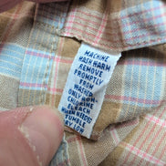 Chemise Ralph Lauren Blaire Vintage M Marron Clair Carreaux Coton Léger