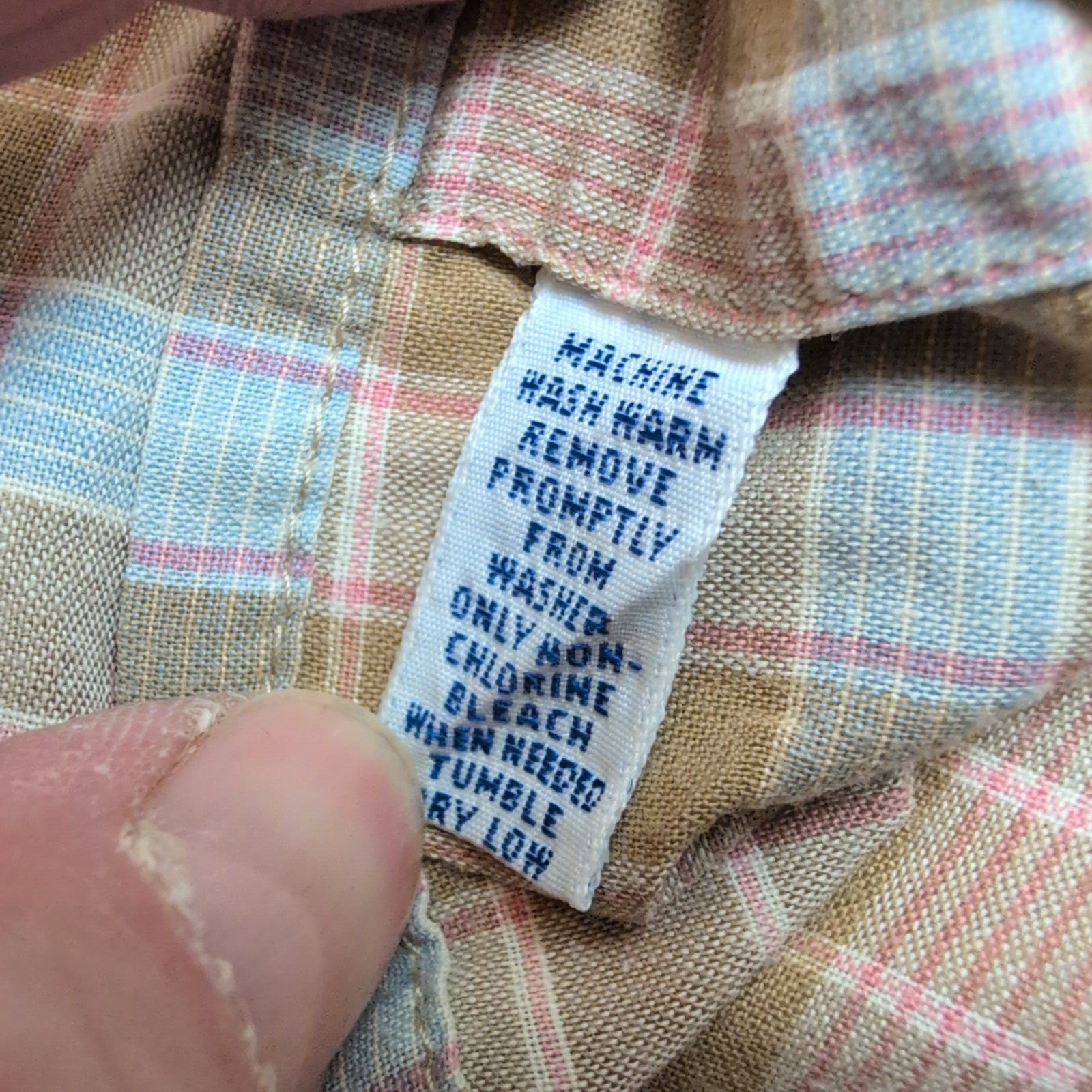 Chemise Ralph Lauren Blaire Vintage M Marron Clair Carreaux Coton Léger