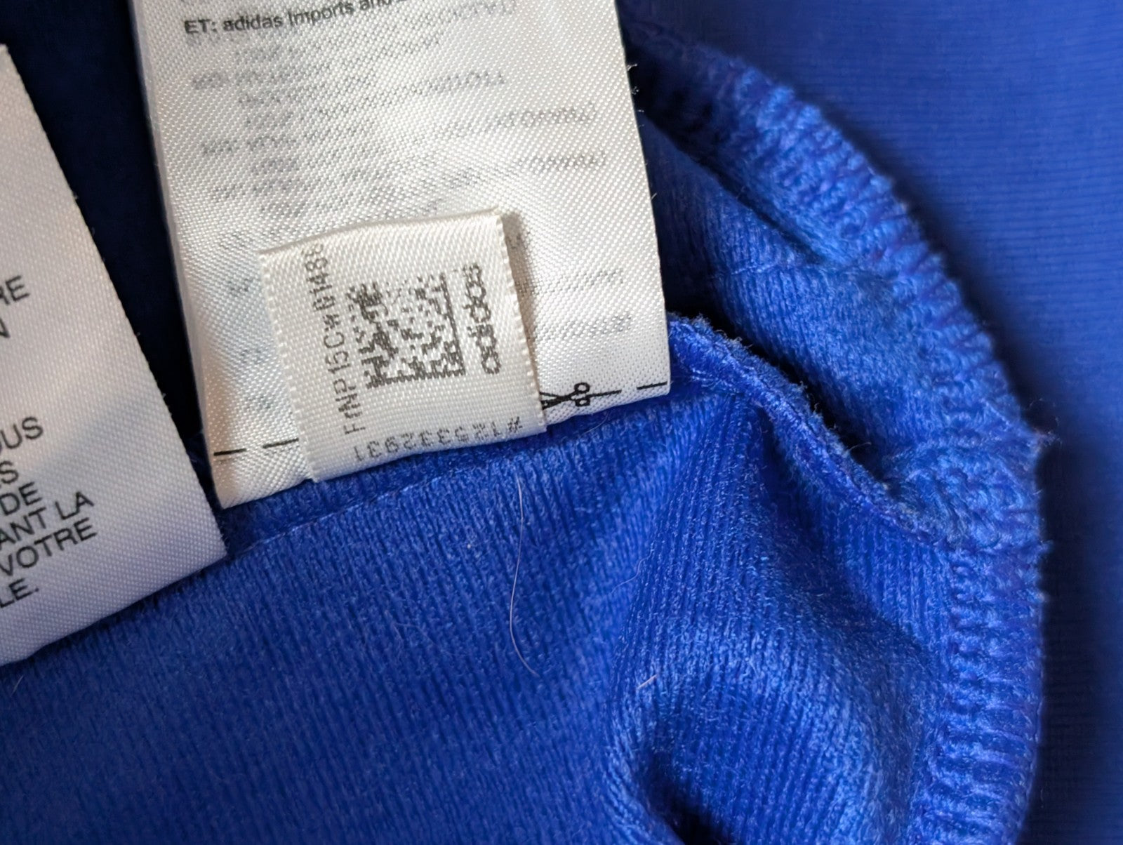 Veste Adidas Bleue Taille L Coupe Longue Sportswear Training Zippée - BEG