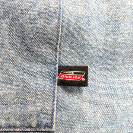 Chemise Dickies L Jean Bleu 100% Coton Poche Stylo Workwear manches longues