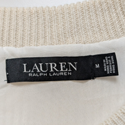 Pull Lauren Ralph Lauren Femme Blanc Crème Doublé Coton Taille M Excellent État