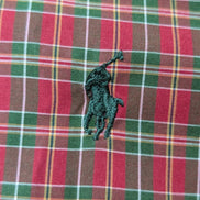 Ralph Lauren Chemise Homme M Rouge Vert Tartan Écossais Manches Longues Classic