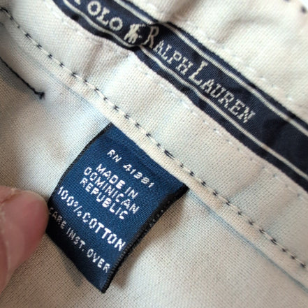 Pantalon Chino Polo Ralph Lauren Denim Bleu À Pinces Homme W28 Vintage 2 Poches
