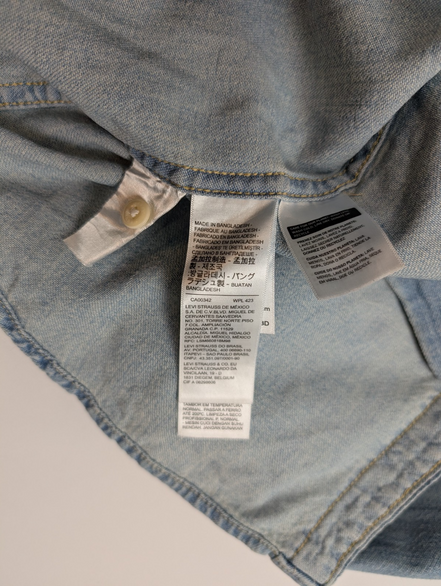 Chemise LEVI'S Western Jean Denim Bleu Manches Longues - Taille M