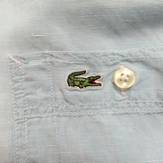 Chemise Lacoste Bleue Regular Fit 42 L Coton Lin Manches Longues