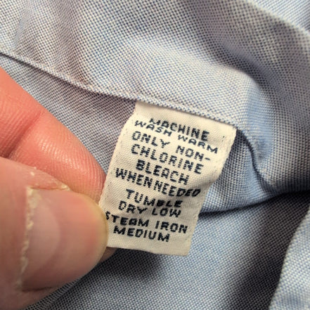 Chemise Ralph Lauren Yarmouth ML Bleu Clair Uni Logo Bleu Marine Coton