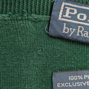 Pull Fin Polo Ralph Lauren Vert Col V Taille XL 100% Coton Pima | 542WSR