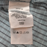 Chemise Columbia Vert Pâle Petits Carreaux Taille XL 100% Coton Manches courtes