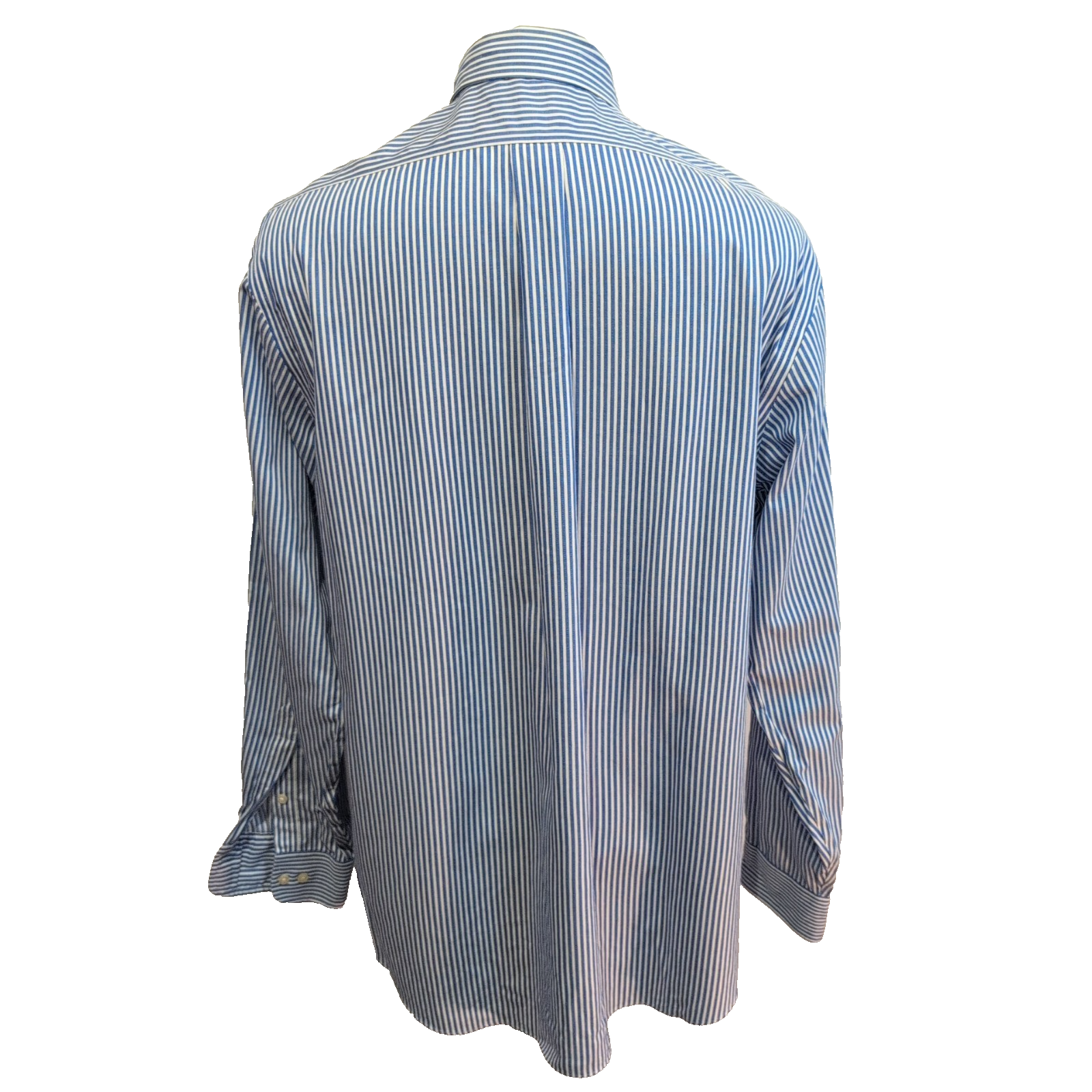 Chemise Chaps Bleue à Rayures Non Iron Stretch - Taille L/XL