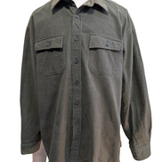 L.L. Bean XXL Chemise Chamoisette Flanelle Épaisse Vert Kaki Workwear