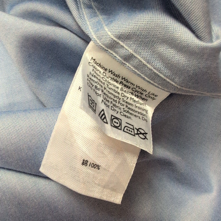 Chemise Eddie Bauer XL Bleu Uni 100% Coton Poche Manches Longues