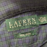 Chemise Lauren Ralph Lauren XL carreaux vert bleu violet shirt button down