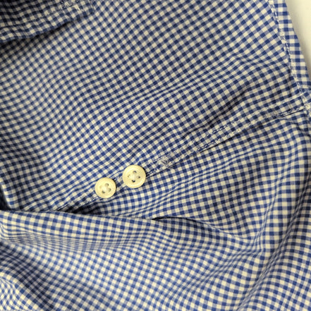Chemise Ralph Lauren M Bleue Carreaux Classic Fit Shirt Button Down Logo Jaune