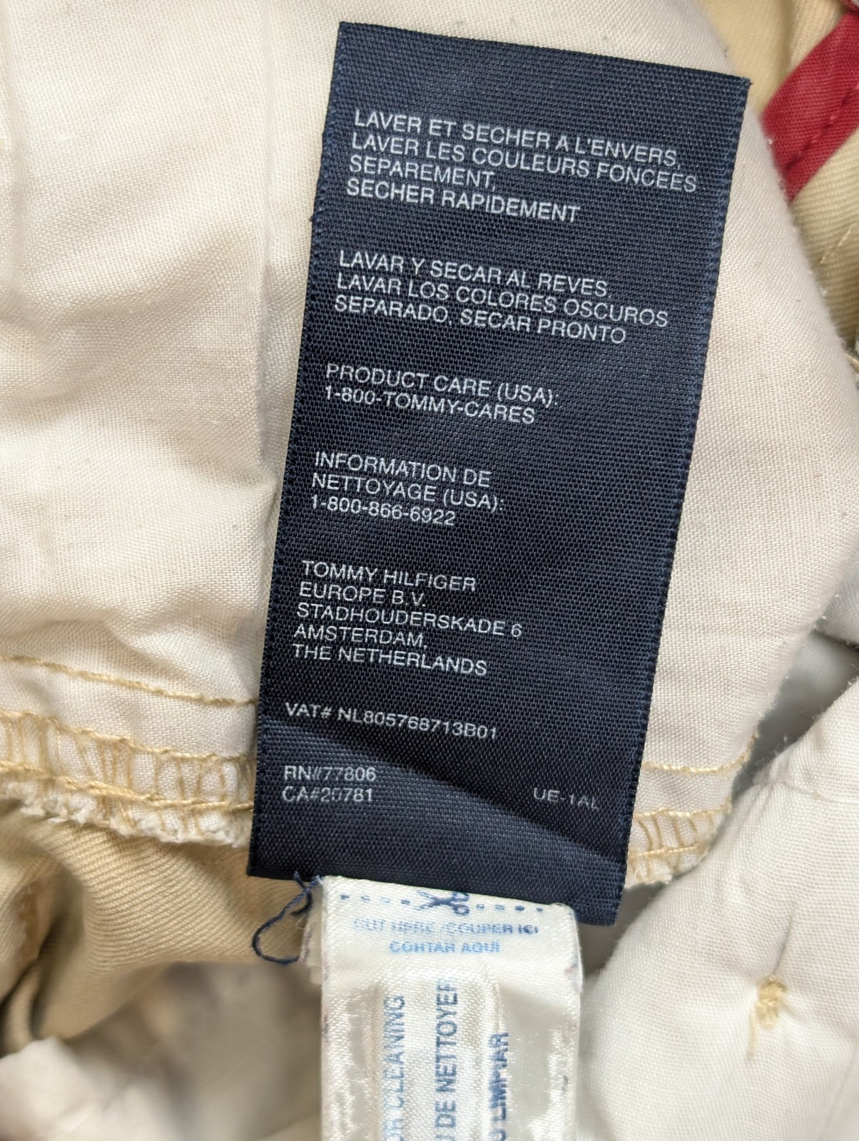 Pantalon Chino TOMMY HILFIGER Beige 👞 Coupe Cropped / Courte Taille W36 (L25)