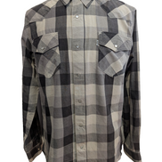 Chemise Levi's Western Carreaux Crème et Noir - Pressions Translucides - T.L