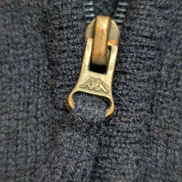 Gilet Zippé KAPPA Col Montant 100% Laine Bleu Marine Femme Taille M