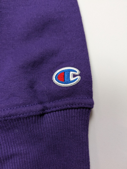 Sweat Champion Grand Logo Sérigraphié Violet Taille M
