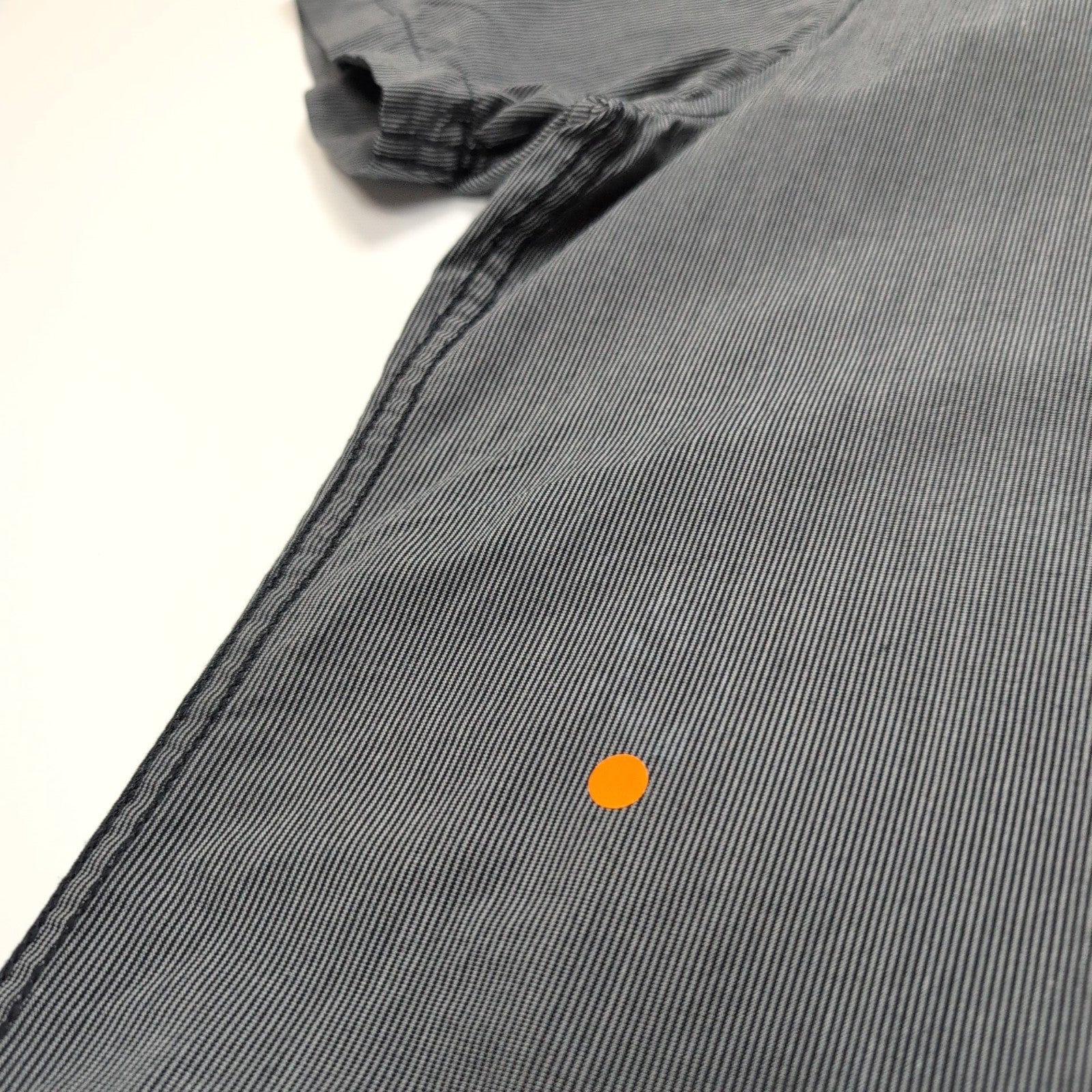 Chemise Tommy Hilfiger Manche Courte Gris Foncé Fines Rayures Taille M