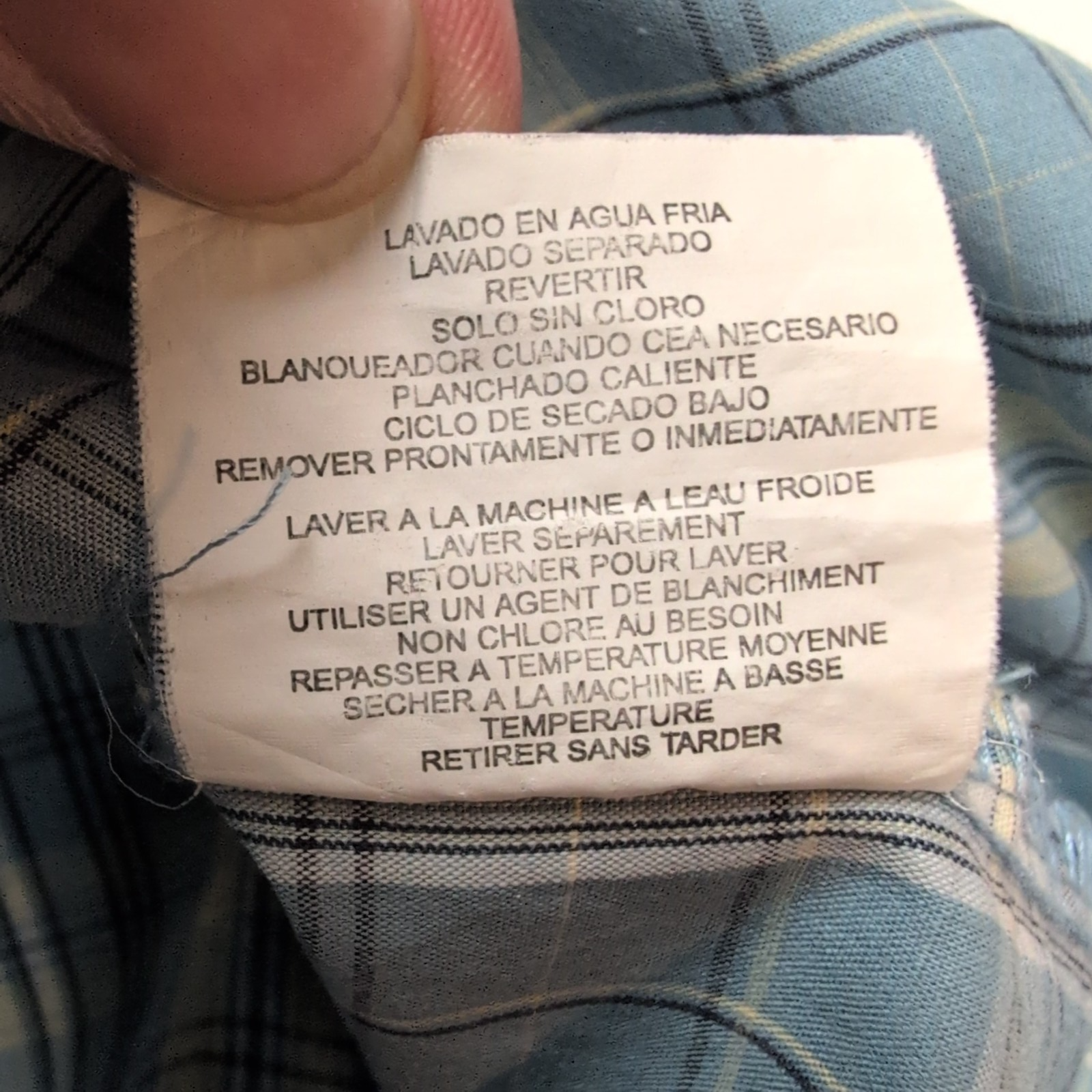 Chemise Wrangler Manches Courtes Bleue et Jaune à Carreaux Taille XLT
