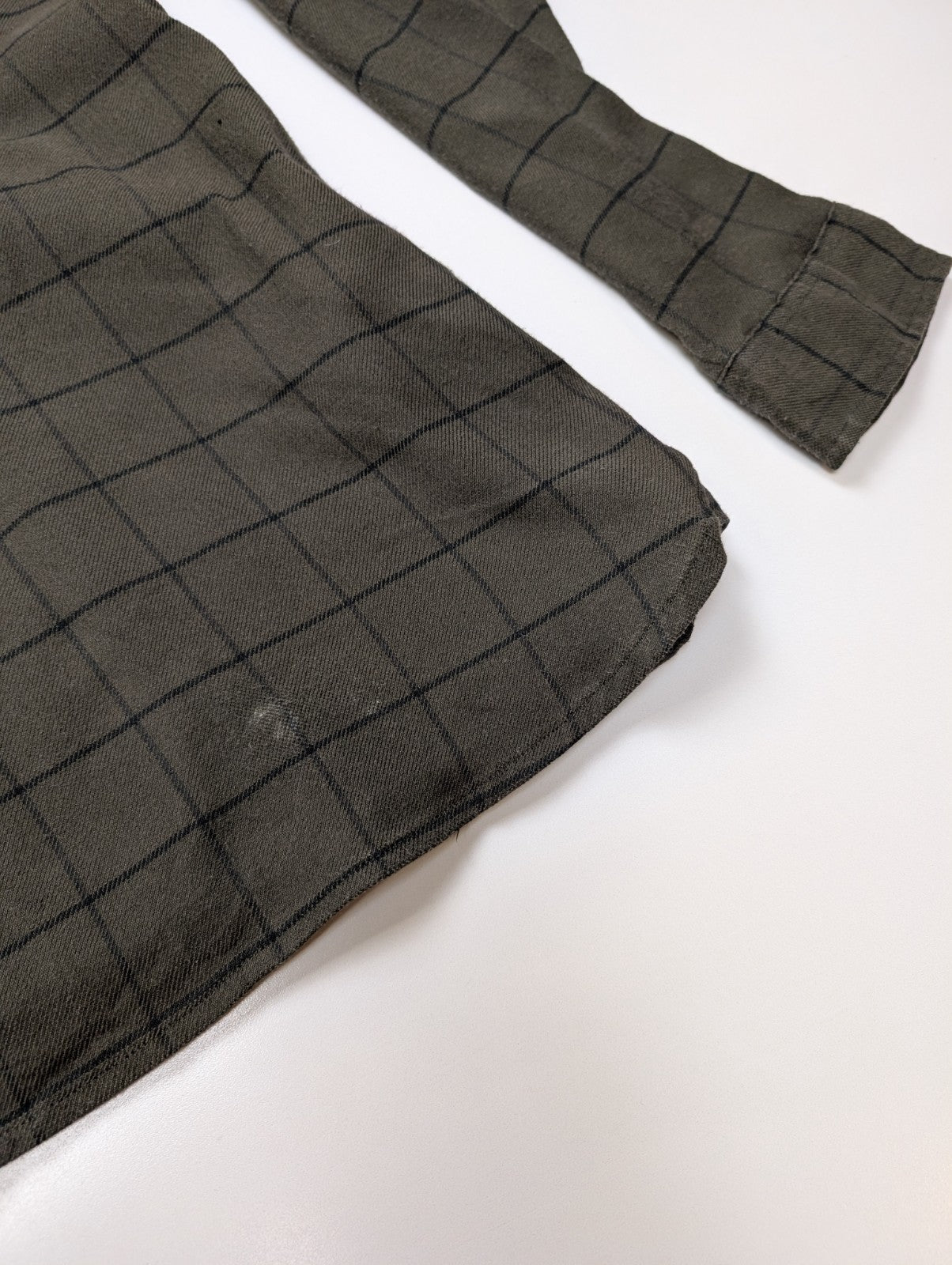 Chemise LEVI'S Commuter Flanelle Kaki & Noir Manches Longues - Taille XXL