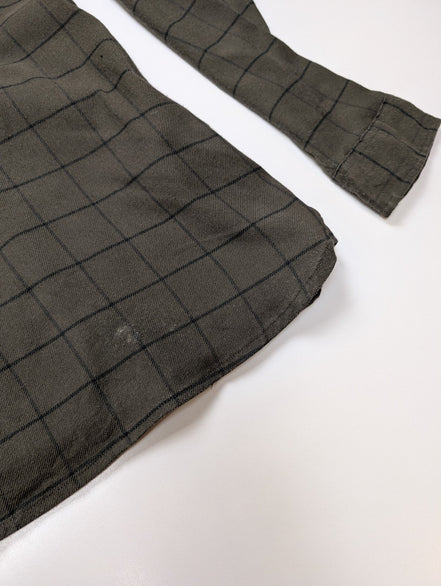 Chemise LEVI'S Commuter Flanelle Kaki & Noir Manches Longues - Taille XXL