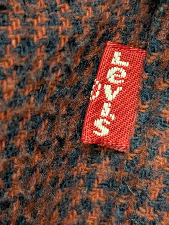 Chemise LEVI'S Relaxed Flanelle Très Épaisse Bordeaux Manches Longues 🔥 - T.L