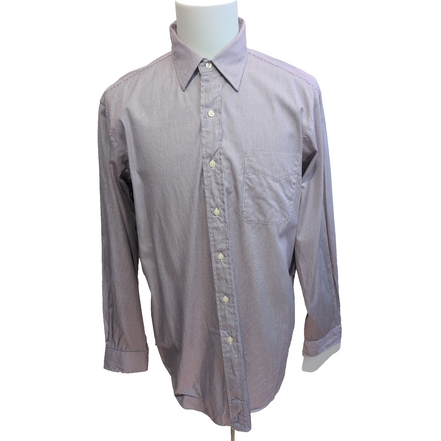 Chemise Polo Ralph Lauren Andrew Classic Fit L/XL Bordeaux Rayures Coton