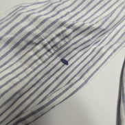 Chemise L.L. Bean blanche à rayures lila taille M #149e