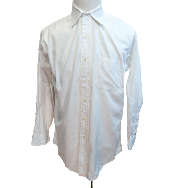 Chemise Brooks Brothers Taille L Blanche 100% Coton Made in Malaysia Vintage