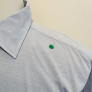 Chemise Nautica XXL 17.5 Bleu Uni 100% Coton Hong Kong poignets mousquetaires