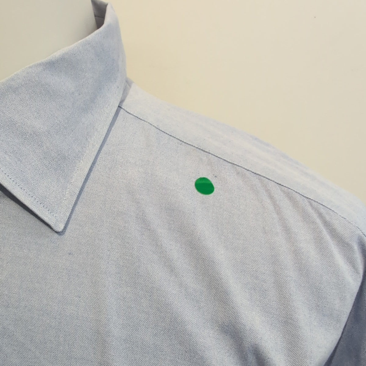 Chemise Nautica XXL 17.5 Bleu Uni 100% Coton Hong Kong poignets mousquetaires