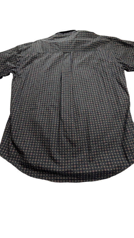 Chemise manches courtes Chaps Ralph Lauren L carreaux noir beige shirt