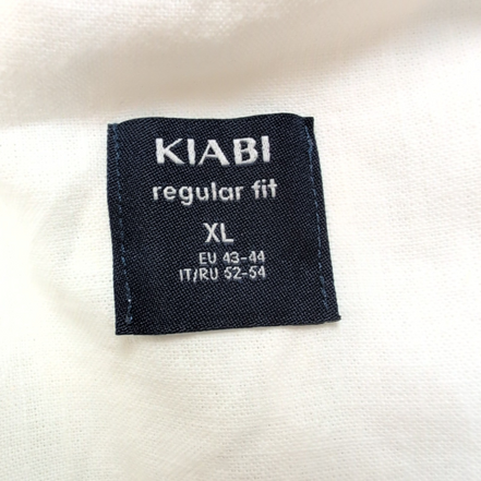 Chemise Kiabi Lin Coton Blanche Manches Courtes Regular Fit Taille XL