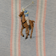 Chemise Polo Ralph Lauren Shirt Yarmouth XL XXL Oxford Rayée Rose Bleu