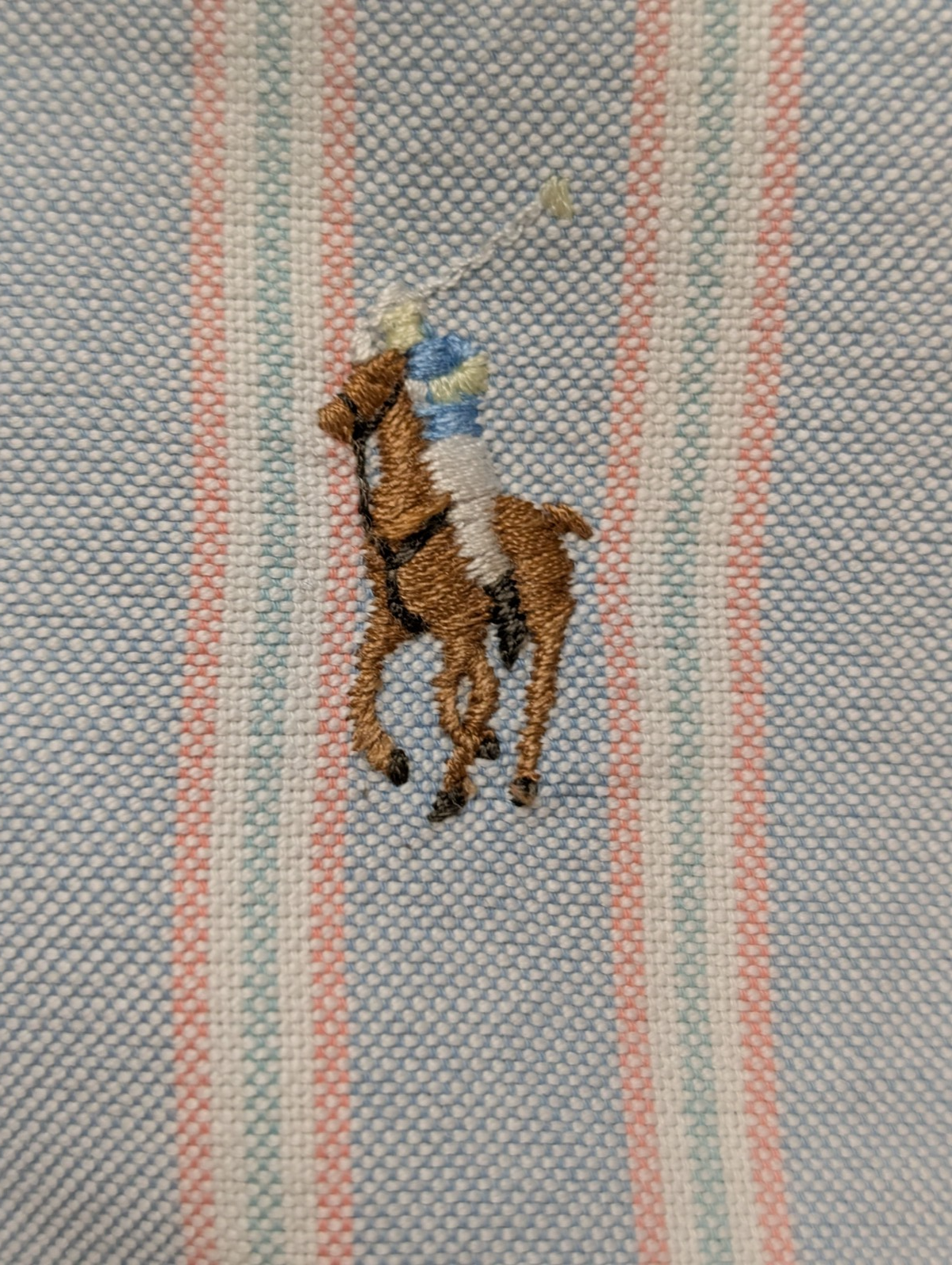 Chemise Polo Ralph Lauren Shirt Yarmouth XL XXL Oxford Rayée Rose Bleu