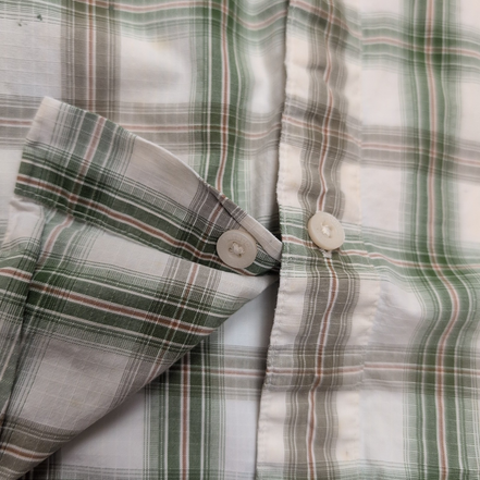 Chemise Patagonia S M Western Vert Carreaux Coton 2 Poches manches longues