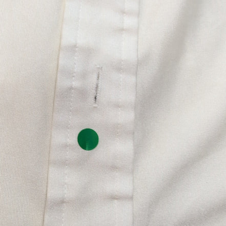 Chemise Manhattan Qiana Vintage Taille M/L Blanc Cassé Grand Col Pointe