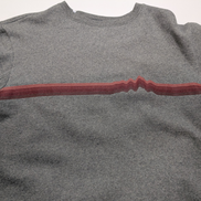 Sweat Patagonia Gris Col Rond Imprimé Bordeaux M