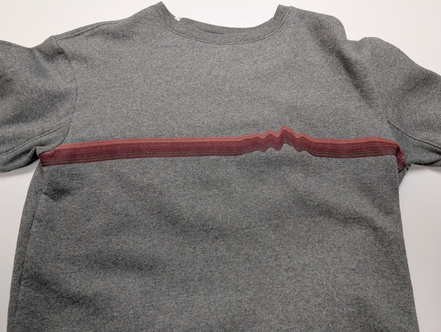 Sweat Patagonia Gris Col Rond Imprimé Bordeaux M