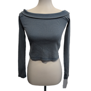 Top Court Femme Don't Call Me Jennyfer Taille S Bleu Ardoise Manches Longues Neu