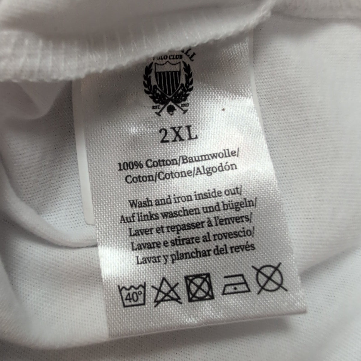 Débardeur Kingshill Polo Club 2XL Blanc Neuf Étiquette 100% Coton