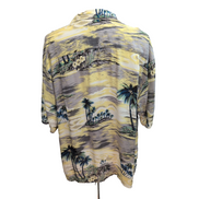 Chemise Hawaïenne Point Zero Taille XL Palmiers 100% Rayonne Hong Kong