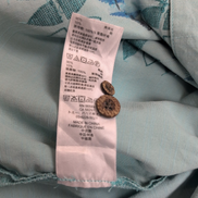 Chemise Hawaïenne Tommy Bahama LG 90% Soie Vert Pâle Boutons Bois