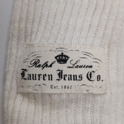 Pull Lauren Ralph Lauren Femme Blanc Côtelé Coton Taille L Excellent État